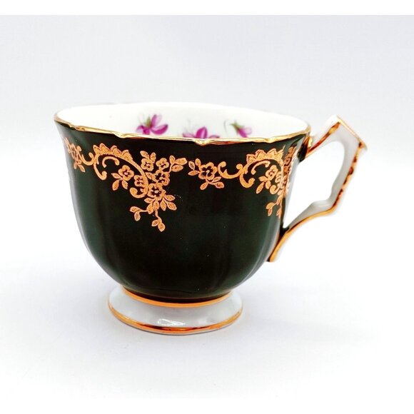 Aynsley England Emerald Violet Tea Cup And Saucer 2917 - Picture 7 of 12